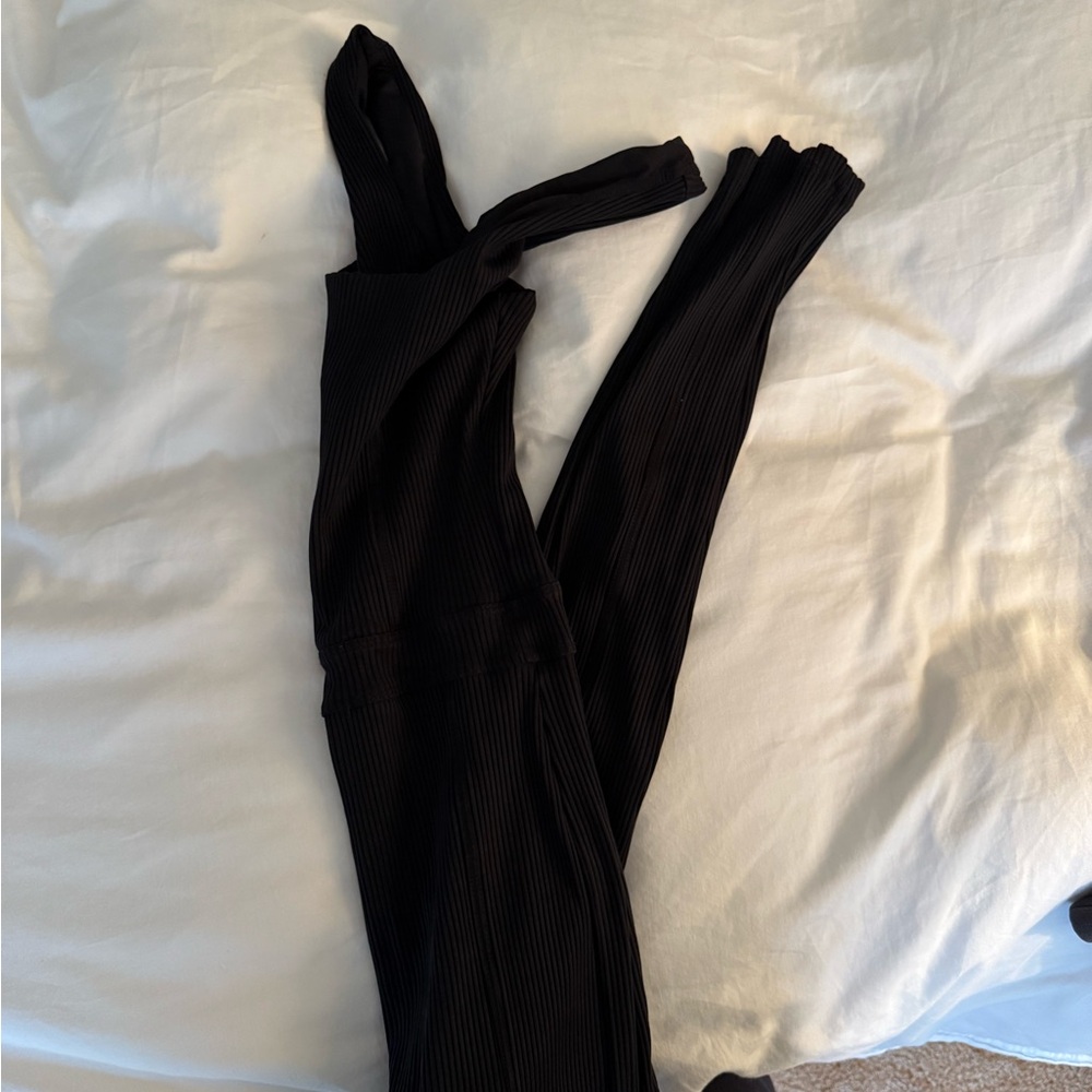 Year of Ours Black Ribbed Jumpsuit